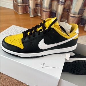Nike Black and Yellow Low-Top Sneakers